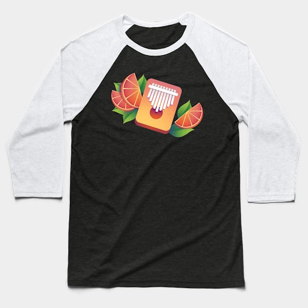 Kalimba Orange Grapefruit Baseball T-Shirt by supermara